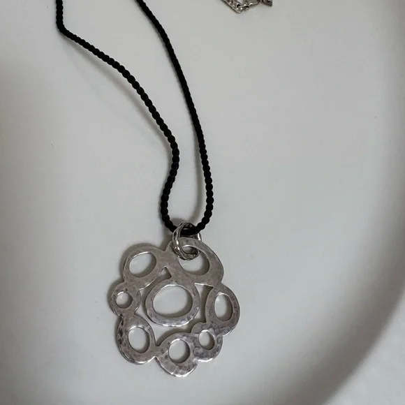 Ippolita Sterling silver 925 pendant & clasp with black silk braided cord. - Picture 5 of 10